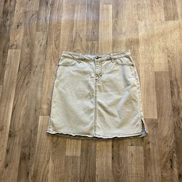 Bit & Bridal Gray Denim Skirt Knee Length Size 6 - Picture 1 of 6